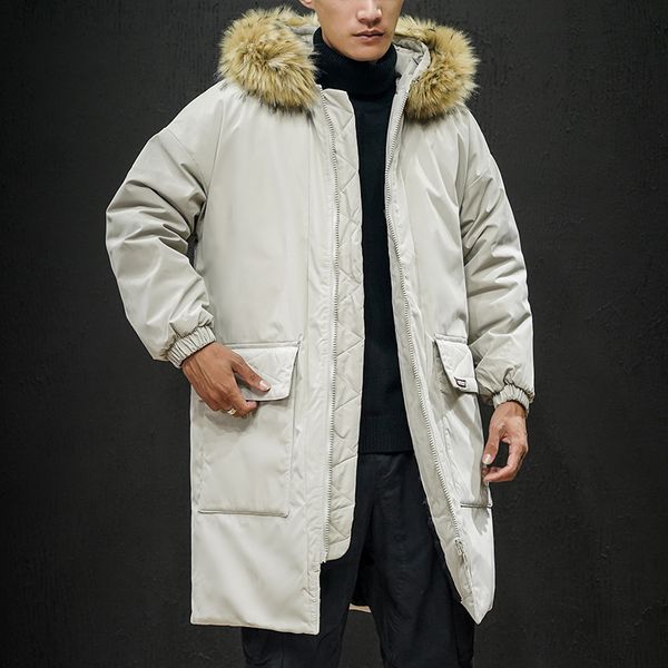 men's down & parkas winter jacket men large size 5xl loose hooded fake fur thick cotton liner warm casual x-long coats, Black
men's down & parkas winter jacket men large size 5xl loose hooded fake fur thick cotton liner warm casual x-long coats, Black