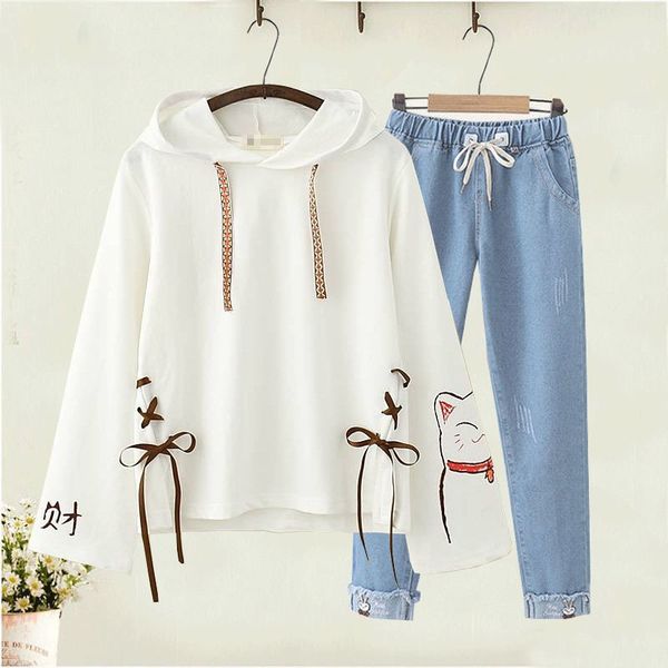 стиль хараджуку свитер с капюшоном и брюками япония сладкие 2 частей наборы женские наряды тикток одежда свободные летние 2020 набор двух ча, White
стиль хараджуку свитер с капюшоном и брюками япония сладкие 2 частей наборы женские наряды тикток одежда свободные летние 2020 набор двух ча, White