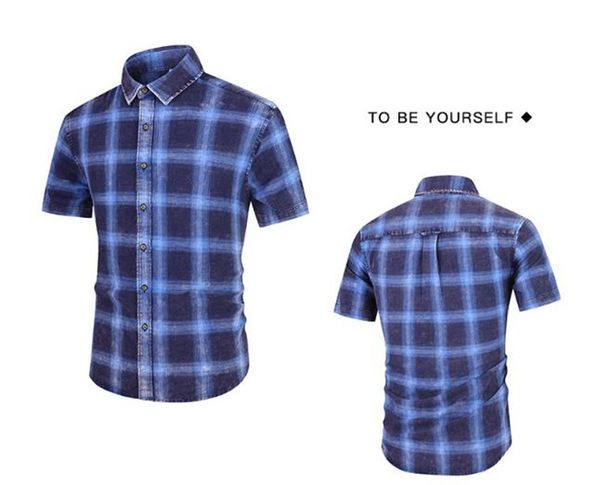 Mens Summer Plaid Shirts Boy Square Collar Short Sleeve Clothes Fashion Designer Casual Shirts 
Mens Summer Plaid Shirts Boy Square Collar Short Sleeve Clothes Fashion Designer Casual Shirts