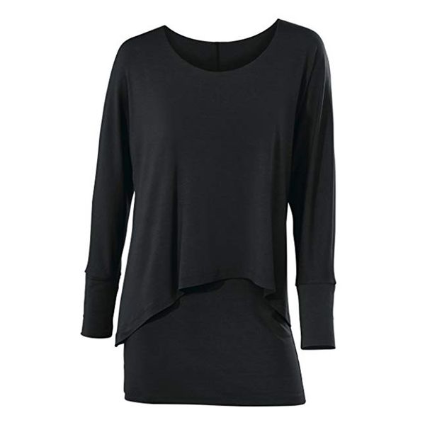 long sleeve daily charming round neck women loose blouse casual irregular tunic party autumn fashion solid spring, White
long sleeve daily charming round neck women loose blouse casual irregular tunic party autumn fashion solid spring, White