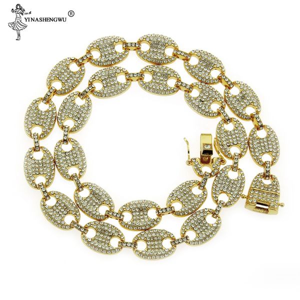 iced out cz gold silver coffee bean pig nose alloy rhinestone necklace charm link chain necklaces collares men jewelry hiip hop
iced out cz gold silver coffee bean pig nose alloy rhinestone necklace charm link chain necklaces collares men jewelry hiip hop