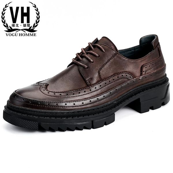 bullock carved genuine leather shoes men british mens shoes cowhide lace-up business men spring autumn, Black
bullock carved genuine leather shoes men british mens shoes cowhide lace-up business men spring autumn, Black