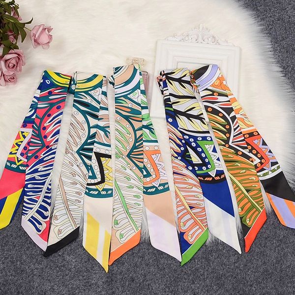 2019 silk scarf fine narrow strip lady tie bag handle ribbon small scarf scarf, Blue;gray
2019 silk scarf fine narrow strip lady tie bag handle ribbon small scarf scarf, Blue;gray