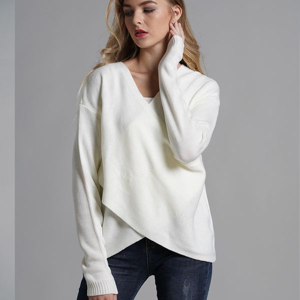 allneon criss-cross передние v-образные женские свитера свободные вязаные сплошные пуловеры дамы облегающие джерси осень зима джемперы повсе, White;black
allneon criss-cross передние v-образные женские свитера свободные вязаные сплошные пуловеры дамы облегающие джерси осень зима джемперы повсе, White;black