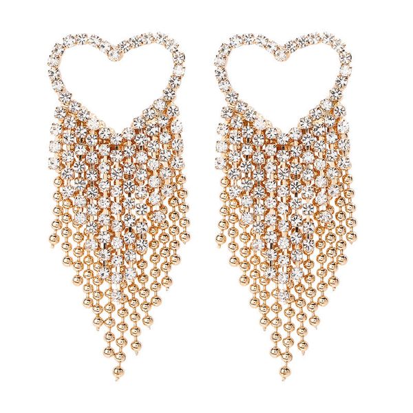 women fashion shiny rhinestone heart tassel dangle earrings jewelry maxi evening dress statement earrings accessories sale, Silver
women fashion shiny rhinestone heart tassel dangle earrings jewelry maxi evening dress statement earrings accessories sale, Silver
