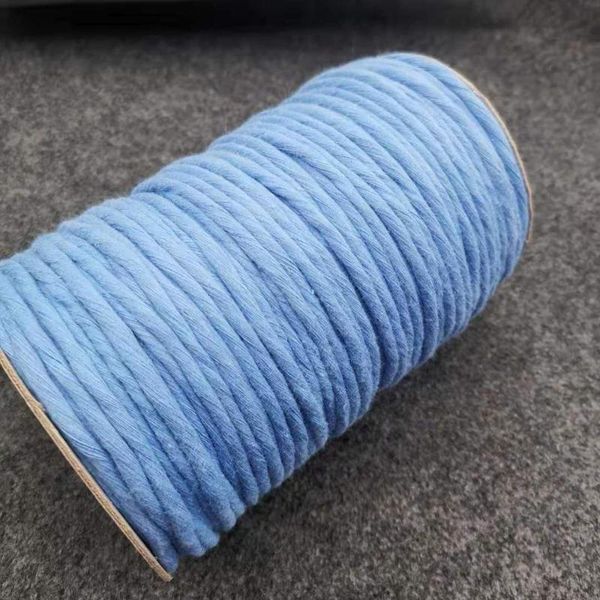 ropemate soft cotton cord macrame decor project handmade 5mm 100meters - 1 single strand - cornflowerblue color, Black;white 
ropemate soft cotton cord macrame decor project handmade 5mm 100meters - 1 single strand - cornflowerblue color, Black;white