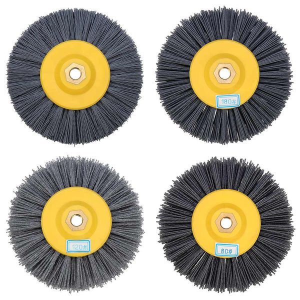 150x40mm m14 nylon wire drawing wheel brush 80/120/180/320 grit drum burnishing polishing wheel
150x40mm m14 nylon wire drawing wheel brush 80/120/180/320 grit drum burnishing polishing wheel