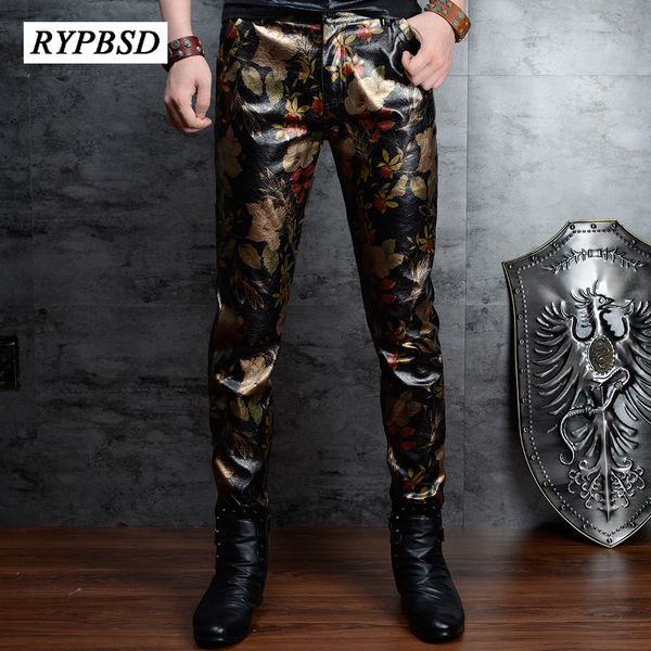 faux leather pants for men 2020 fashion print gold flower pu leather pants korean zipper pencil mens skinny trouser, Black
faux leather pants for men 2020 fashion print gold flower pu leather pants korean zipper pencil mens skinny trouser, Black
