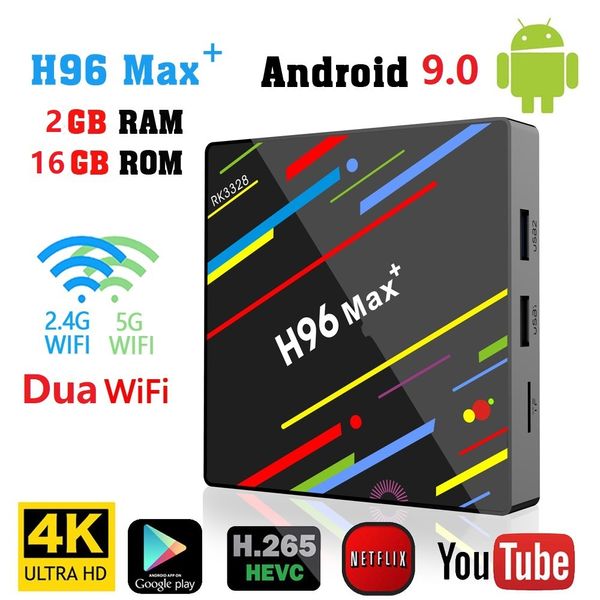 

Android TV Box H96 Max + Plus 2G 16G Android 9.0 RK3328 Двойной WIFI HDMI TVBOX Smart 4K IPTV Box USB 3.0
