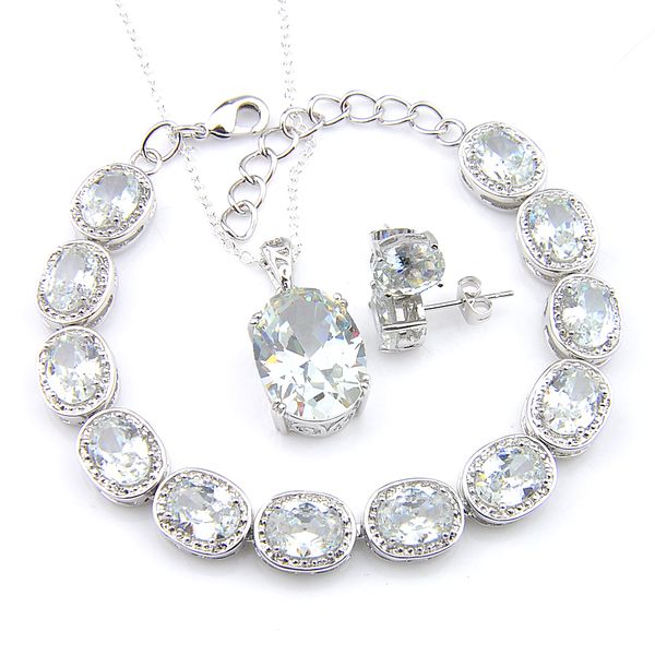 3pieces/set women weddings jewelry bracelet pendants stud earrings sets oval white fire z 925 silver necklace fashion bridal accessories, Slivery;golden
3pieces/set women weddings jewelry bracelet pendants stud earrings sets oval white fire z 925 silver necklace fashion bridal accessories, Slivery;golden