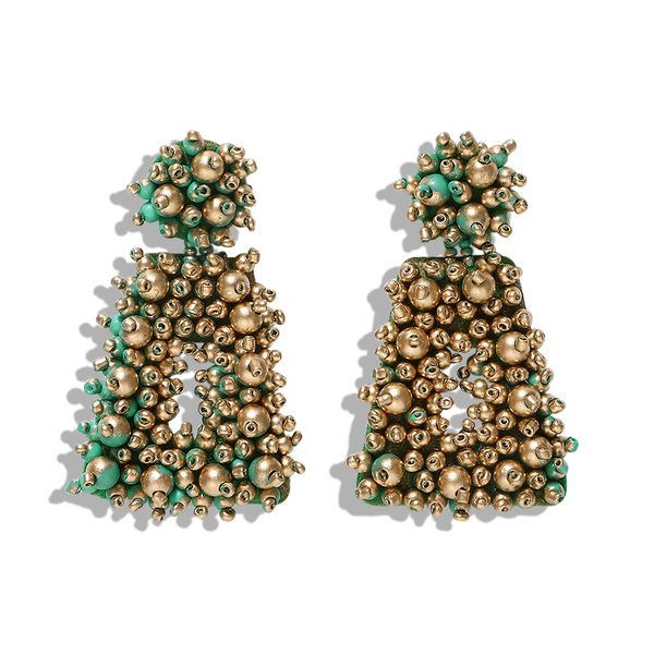 new popular fashion designer exaggerated beaded geometry box pendant stud earrings for women girls 4 colors, Golden;silver
new popular fashion designer exaggerated beaded geometry box pendant stud earrings for women girls 4 colors, Golden;silver