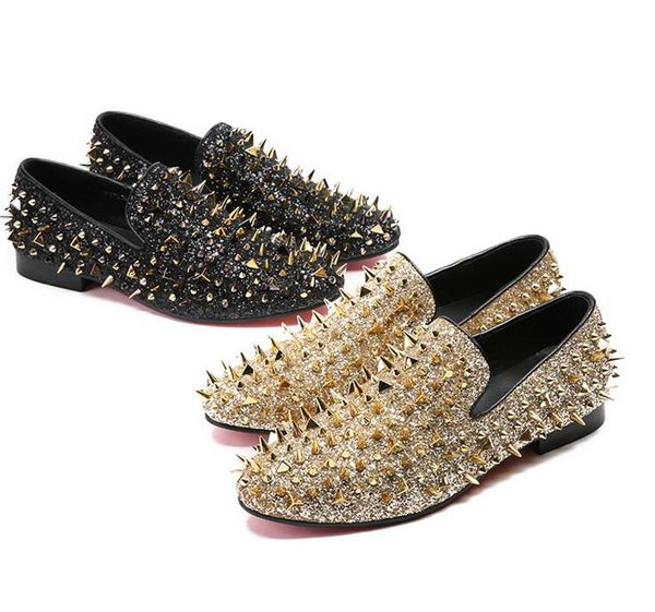 Promotion Gold Glitter Shoes Men Fashion Skewers Moccasins Slip On Shoes Sizes Large Picks Rivet Moccasins Men Shoes Flat Loafer size 38-46
Promotion Gold Glitter Shoes Men Fashion Skewers Moccasins Slip On Shoes Sizes Large Picks Rivet Moccasins Men Shoes Flat Loafer size 38-46