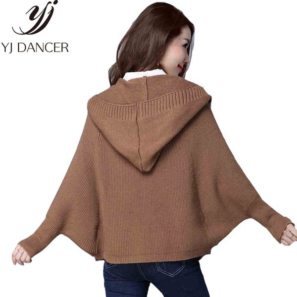 women's knits & tees winter autumn fashion style women bat sleeve loose stripe knitted cardigan hooded sweater poncho female thick coat, White
women's knits & tees winter autumn fashion style women bat sleeve loose stripe knitted cardigan hooded sweater poncho female thick coat, White