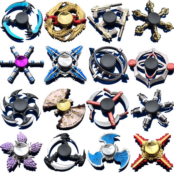 

100 types fidget spinner fingertip gyro games hand spinners dragon wings eye decompression anxiety toys for edc aluminium alloy with tin box