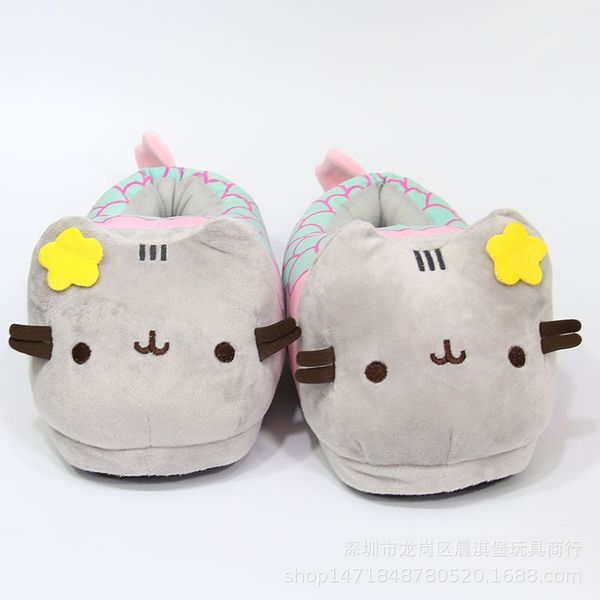 cute cartoon mermaid gray cat cotton slippers women indoor winter keep warm non-slip soft flip flop girls home plush funny shoes, Black
cute cartoon mermaid gray cat cotton slippers women indoor winter keep warm non-slip soft flip flop girls home plush funny shoes, Black