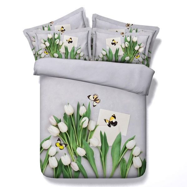 100%cotton duvet cover 3d floral with butterfly tulip bedding set twin/full/queen/king size no filler white
100%cotton duvet cover 3d floral with butterfly tulip bedding set twin/full/queen/king size no filler white