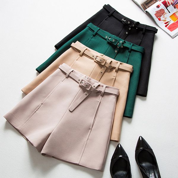2018 spring autumn fasion korean slim casual shorts women high waist shorts bootcuts female flare skinny belt pokcets, White;black
2018 spring autumn fasion korean slim casual shorts women high waist shorts bootcuts female flare skinny belt pokcets, White;black
