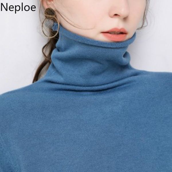 neploe turtleneck pullover bottom knitted sweater loose simple solid cashmere pull femme hiver wild thin student 45811, White;black
neploe turtleneck pullover bottom knitted sweater loose simple solid cashmere pull femme hiver wild thin student 45811, White;black