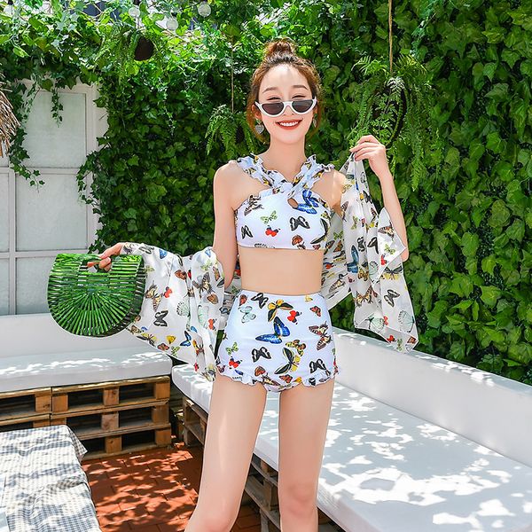 swimsuit women 2019 girls bathing suit korean swimwear two piece swim new split three fragrance print high waist shawl, White;black
swimsuit women 2019 girls bathing suit korean swimwear two piece swim new split three fragrance print high waist shawl, White;black