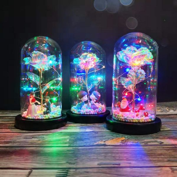 valentine's day artificial flower rose with led string light in glass dome on wooden base for party wedding anniversary
valentine's day artificial flower rose with led string light in glass dome on wooden base for party wedding anniversary