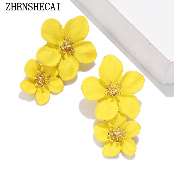 2019 new design fashion jewelry elegant big double mixed flower co earrings summer style beach party earring for women jewelry, Silver
2019 new design fashion jewelry elegant big double mixed flower co earrings summer style beach party earring for women jewelry, Silver