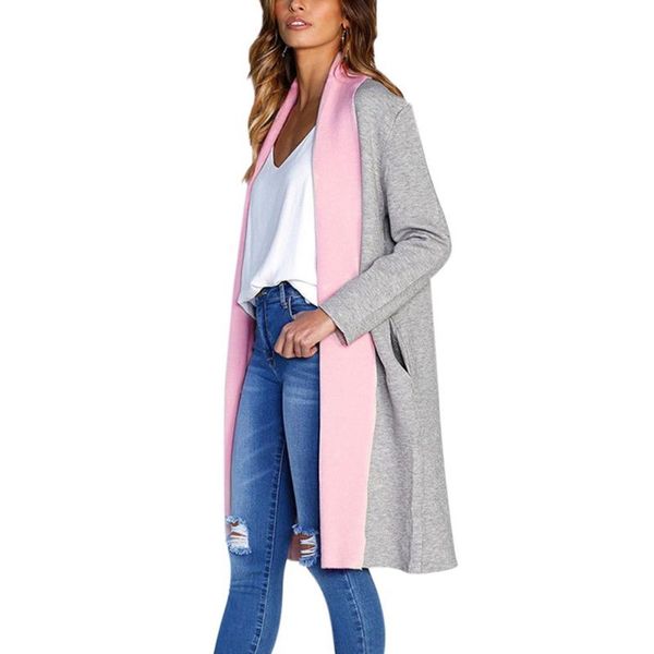 women trench coat autumn winter outerwear open front long sleeve casual midi warm pockets long sleeved cardigan overcoat, Black
women trench coat autumn winter outerwear open front long sleeve casual midi warm pockets long sleeved cardigan overcoat, Black