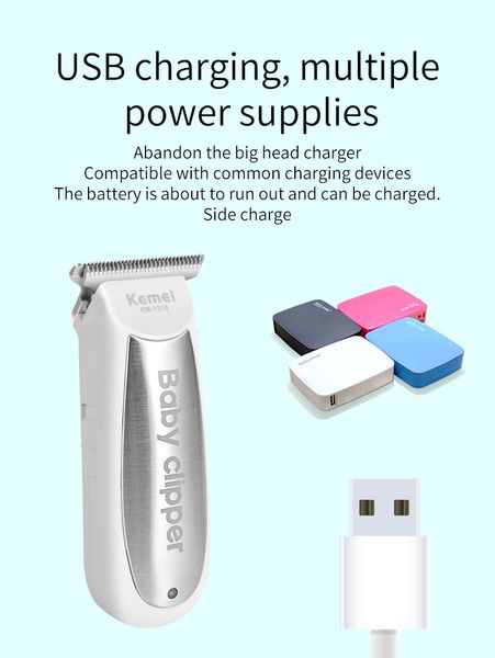 kemei 1318 baby quiet professional hair clippers usb rechargeable shaver kids haircut beard razor for men sweet07 zlodm
kemei 1318 baby quiet professional hair clippers usb rechargeable shaver kids haircut beard razor for men sweet07 zlodm