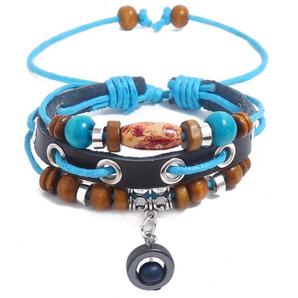 fashion multi-layer wood beads leather bracelet cuff adjustable charm wrap bangle wristbands casual vintage punk jewelry, Black
fashion multi-layer wood beads leather bracelet cuff adjustable charm wrap bangle wristbands casual vintage punk jewelry, Black