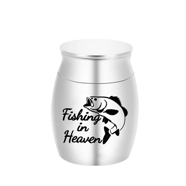 with pet cat dog pendant fishing in heaven cremation fish keepsake jar metal urns memorial ashes urn cremation jewelry for men 30x40mm, Silver
with pet cat dog pendant fishing in heaven cremation fish keepsake jar metal urns memorial ashes urn cremation jewelry for men 30x40mm, Silver