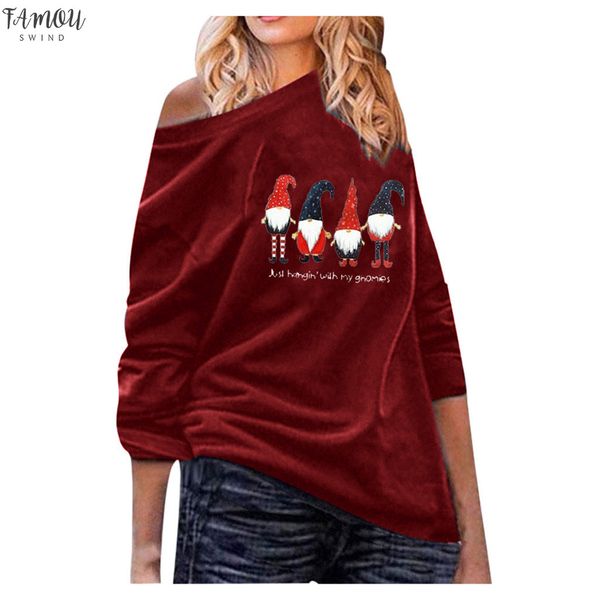 christmas blouses women casual loose off shoulder blouses autumn oversized oblique collar blouse new year clothes 2020, White
christmas blouses women casual loose off shoulder blouses autumn oversized oblique collar blouse new year clothes 2020, White