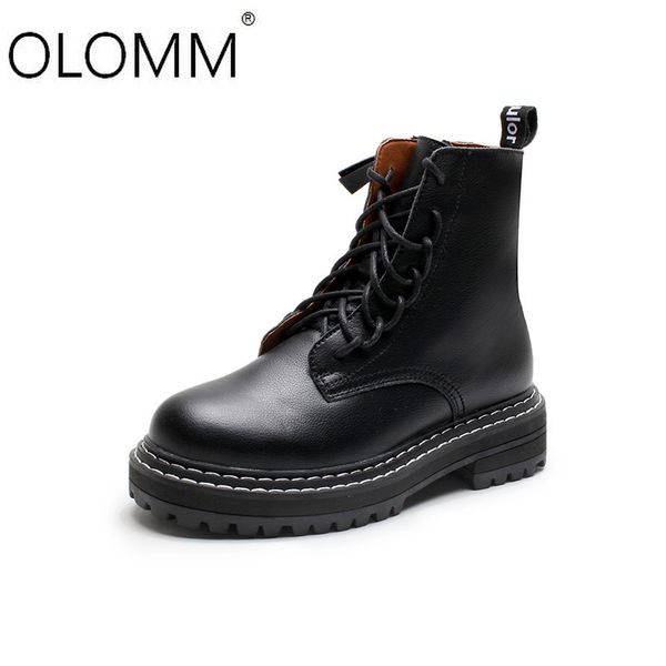 кожаные сапоги женские 2019 осень и зима boots толстого дна британской шнуровка мотоцикл женщины, Black
кожаные сапоги женские 2019 осень и зима boots толстого дна британской шнуровка мотоцикл женщины, Black