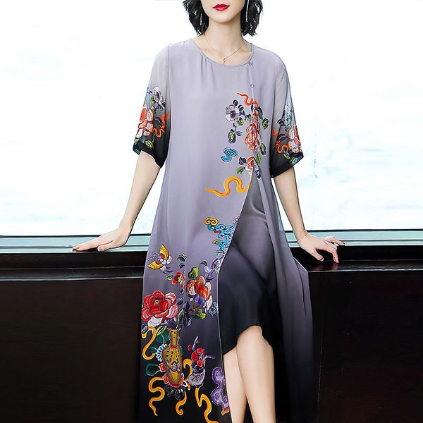 elegant new dress floral printing retro national style o-neck two layer spring summer faux silk dresses midi long vestido 4xl, Black;gray
elegant new dress floral printing retro national style o-neck two layer spring summer faux silk dresses midi long vestido 4xl, Black;gray