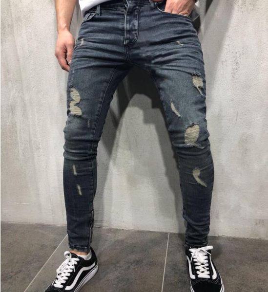 high street tide mens hole straight wash washed wear elastic large size jeans slim pants biker jeans, Blue
high street tide mens hole straight wash washed wear elastic large size jeans slim pants biker jeans, Blue