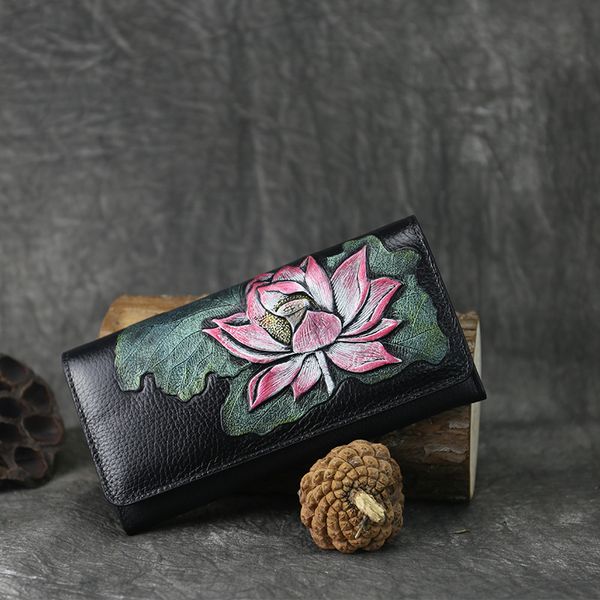 2019 original women's bag new retro leather hand bag embossed women's wallet hand bag long wallet, Red;black
2019 original women's bag new retro leather hand bag embossed women's wallet hand bag long wallet, Red;black