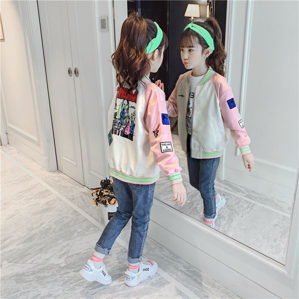 fashion 2020 kids girls bomber jacket spring summer embroidered baseball jacket children teenage outerwear school coat for girls, Blue;gray
fashion 2020 kids girls bomber jacket spring summer embroidered baseball jacket children teenage outerwear school coat for girls, Blue;gray