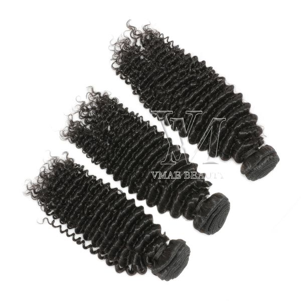 vmae brazilian weave 3pcs lot unprocessed bundles virgin human hair extensions natural black kinky curly weft