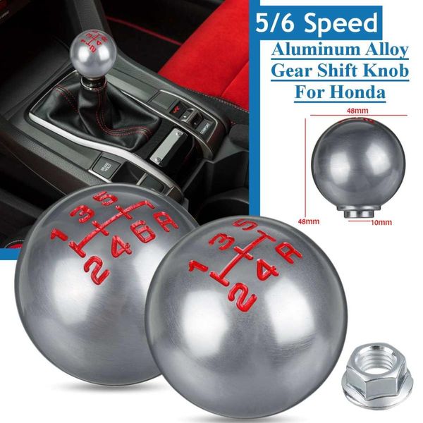 car 5/6 speed manual gear shift knob ball m10x1.5 thread shifter lever handle for for civic city crv chrome aluminum
car 5/6 speed manual gear shift knob ball m10x1.5 thread shifter lever handle for for civic city crv chrome aluminum