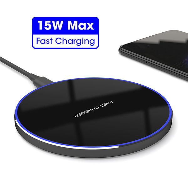 for iphone 11 xs max 15w fast wireless charger qi quick charging wireless charger for samsung galaxy fold s10 s10+