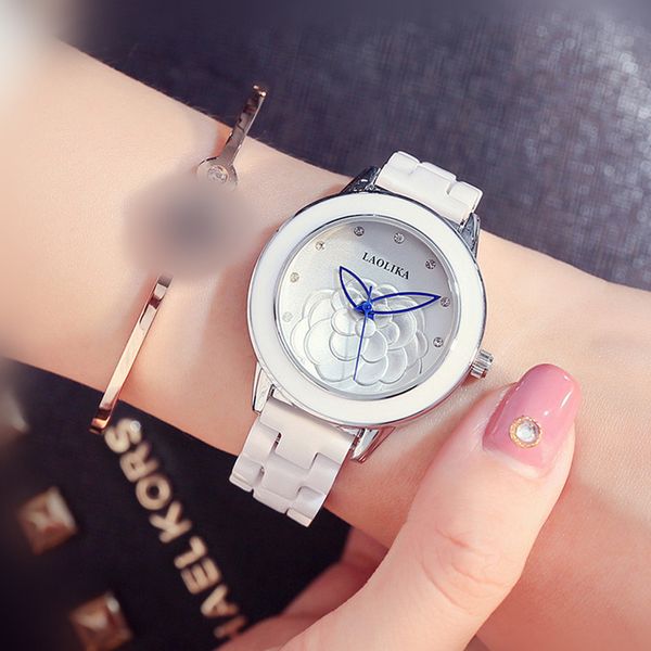 trend ladies ceramics petal pattern golden pointer wrist watches for women bracelet clasp fashion & casual gift quartz watch, Slivery;brown
trend ladies ceramics petal pattern golden pointer wrist watches for women bracelet clasp fashion & casual gift quartz watch, Slivery;brown