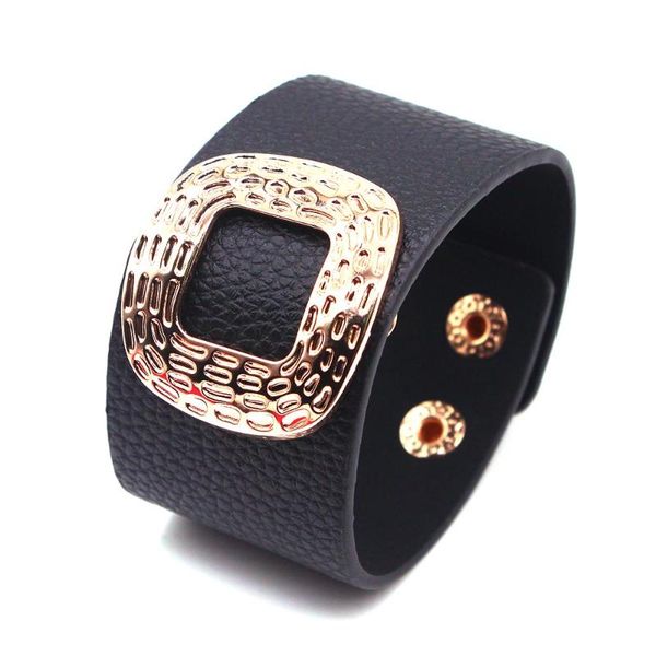 totabc leather bracelet gold color metal office women all-match wide leather bracelets for women wristband jewelry, Golden;silver
totabc leather bracelet gold color metal office women all-match wide leather bracelets for women wristband jewelry, Golden;silver