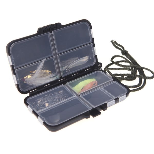 mini fishing tackle box 9 compartments bait lure hooks box plastic fishing tool sorting storage case accessories black
mini fishing tackle box 9 compartments bait lure hooks box plastic fishing tool sorting storage case accessories black