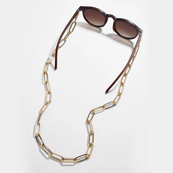 gold metal sunglasses long link chain for women eyewears reading chain cord holder neck strap lanyard eyeglasses necklace, Silver 
gold metal sunglasses long link chain for women eyewears reading chain cord holder neck strap lanyard eyeglasses necklace, Silver