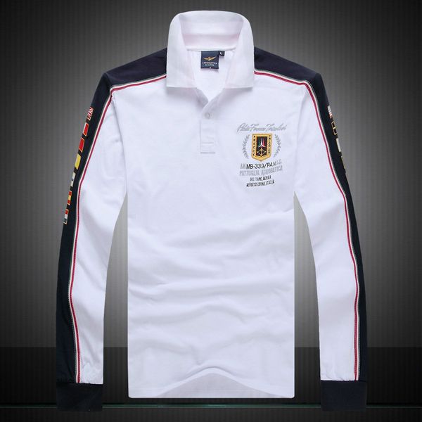 original new european and american men's autumn new embroidery air force one polo shirt cotton men's long sleeve fashion, White;black
original new european and american men's autumn new embroidery air force one polo shirt cotton men's long sleeve fashion, White;black