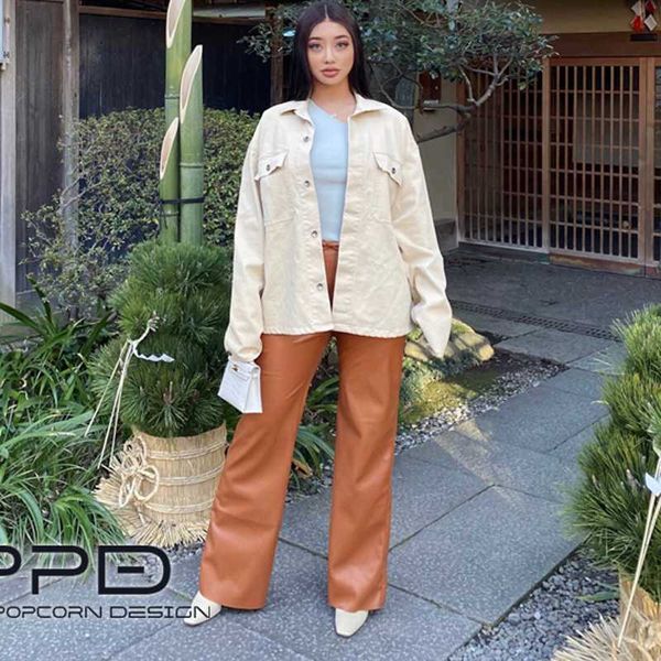 women's pants & capris autumn winter pu leather high street style waist green chic wide leg vintage trousers pocket 2021 arrival, Black;white
women's pants & capris autumn winter pu leather high street style waist green chic wide leg vintage trousers pocket 2021 arrival, Black;white