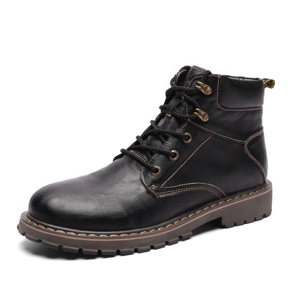 2019 new breathable explosion winter men's tide shoes high-boots tooling boots cotton shoes, Black
2019 new breathable explosion winter men's tide shoes high-boots tooling boots cotton shoes, Black