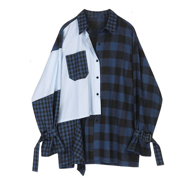 womens blue striped plaid split big size blouse lapel long sleeve loose shirts fashion spring autumn 2020 casual korean clothing, White
womens blue striped plaid split big size blouse lapel long sleeve loose shirts fashion spring autumn 2020 casual korean clothing, White