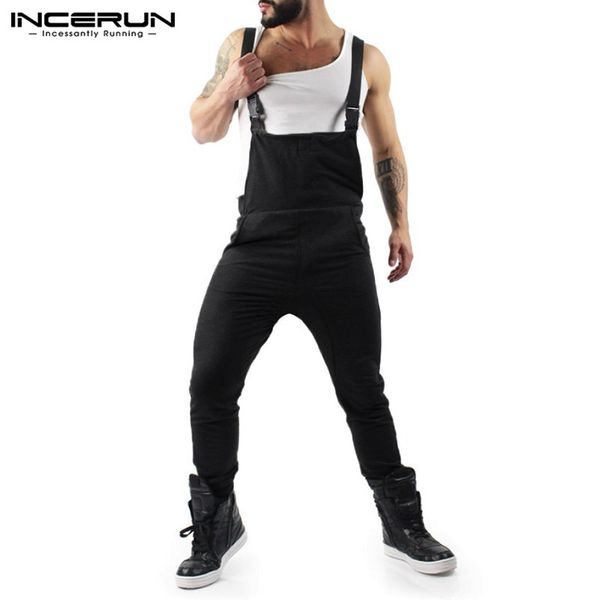 incerun fashion mens jumpsuit joggers casual overalls 2019 plain streetwear pants adjustable straps suspenders rompers men s-5xl, Black
incerun fashion mens jumpsuit joggers casual overalls 2019 plain streetwear pants adjustable straps suspenders rompers men s-5xl, Black