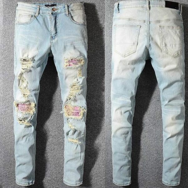 crime bad men jeans skinny jeans motorcycle riders denim fashion hip hop mens jeans quality is very good b500605, Blue
crime bad men jeans skinny jeans motorcycle riders denim fashion hip hop mens jeans quality is very good b500605, Blue