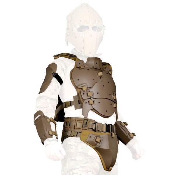 wst outdoor multi-function tactical armor set adjustable tactical elbow pad waist seal - tan
wst outdoor multi-function tactical armor set adjustable tactical elbow pad waist seal - tan