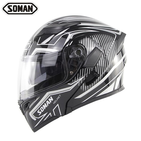 flip up helmet dual visor for man motorcycle helmet dot approved safety casco moto full face capacete soman sm955
flip up helmet dual visor for man motorcycle helmet dot approved safety casco moto full face capacete soman sm955